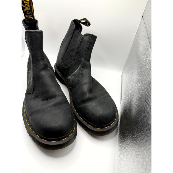 Dr. Martens 2976 Mens 9 Chelsea‎ Black Leather Ankle Round Toe Pull On Boots main image 8